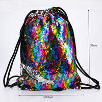 Mochila de lentejuelas arcoíris reversibles