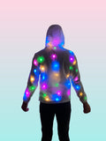 Chaqueta cortavientos con luces LED