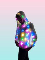 Chaqueta cortavientos con luces LED